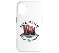Norse Mythology - Fuck Heaven Valhalla Awaits - Viking Ship Case for iPhone 16