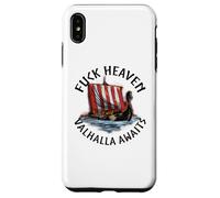 Norse Mythology - Fuck Heaven Valhalla Awaits - Viking Ship Case for iPhone XS Max