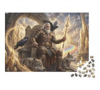 Norse Mythology Odin 1000 Piece Jigsaw Puzzle,Premium Cardboard,Impossible Challenge,Educational Toy,Home Wall Decor,Gift Idea,Adults & Kids 14+,Stress Relief 38x26cm/1000pcs