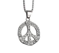 Norse Mythology Odin Valknut Celtic Cross Pendant Necklace for Men's Vintage Norse Lucky Amulet