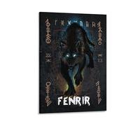 Norse Mythology Poster Fenrir The Norse Wolf Artworks Canvas Poster Wall Art Prints Home Modern Decor 08x12inch(20x30cm)