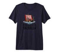 Norse Mythology - Real Men Go to Valhalla - Viking Longship Premium T-Shirt