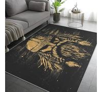 Norse Mythology Rugs Living Room 80x150, Viking Warrior Carpet for Bedroom, Non Slip Small Rug - Low Pile Flannel Floor Mat, Machine Washable Area Rugs H-13