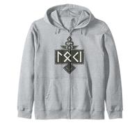 Norse Mythology Scandinavian Warrior Vikings Axe Berserker Zip Hoodie