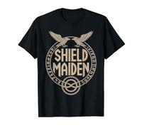Norse Mythology Shieldmaiden | Shield Maiden Value Graphic T-Shirt, Men, Black, XL