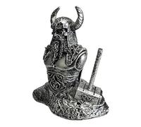 Norse Mythology Statues, God Figures - Norse Mythology Thunder God Statue with Hammer Resin Figure | Home Table Ornaments, Scanning Decor