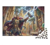 Norse Mythology Thor 1000 Piece Jigsaw Puzzle,Premium Cardboard,Gift Idea,Stress Relief,Impossible Challenge,Educational Toy,Home Wall Decor,Adults & Kids 14+ 70x50cm/1000pcs