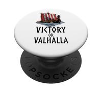Norse Mythology - Victory Or Valhalla - Viking Longship PopSockets Adhesive PopGrip