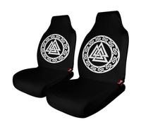 Norse Mythology Viking Ancient Celtic Knot Symbol Car Seat Covers, Seats Protection for Women and Girls, Suitable for Most Vehicles, Cars, Trucks, SUVs, Vans., 2PCS, style