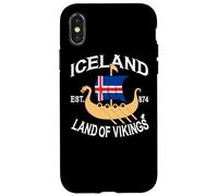 Norse Mythology Viking Ship Island Land of the Vikings Case for iPhone X/XS