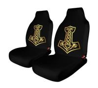 Norse Mythology Viking Thors Hammer Scandinavian Car Seat Covers, Seats Protection for Women and Girls, Suitable for Most Vehicles, Cars, Trucks, SUVs, Vans.
