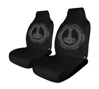 Norse Mythology Viking Thors Hammer Scandinavian Car Seat Covers, Seats Protection for Women and Girls, Suitable for Most Vehicles, Cars, Trucks, SUVs, Vans.