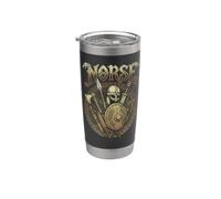 Norse Mythology Viking Warrior Weapons Vintage Runes Stainless Steel Insulated Tumbler