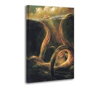 Norse Myths Kraken Sea Monster Poster Decorative Painting Canvas Wall Posters And Art Picture Print Modern Family Bedroom Decor Posters 12x18inch(30x45cm)