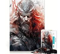 Norse Nordic Mythology Adults 1000 Piece Jigsaw Puzzle Brain Challenge Toy Stress Relief Clear Cut Wall Art Decor (38x26cm)