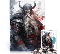 Norse Nordic MythologyJigsaw Puzzles for teenagers 1000 Piece educational challenge with Fully Interlocking Randomly Shaped Pieces 38x26cm