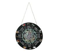 Norse Pagan Decor - Pagan Witch Sign 12'' with Wiccan Holidays | Wicca Door Sign Wall Decor, Pagan Witch Sign Celestial Sign Yule Altar for Christmas Decor