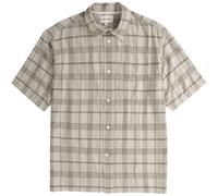 Norse Projects Ivan Relaxed Textured Check Short Sleeve Shirt - Oatmea