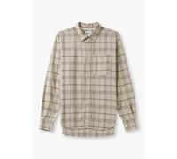 NORSE PROJECTS Mens Algot Relaxed Textured Check Shirt In Oatmeal Mens Clothing Size: XL, Colour: Beige Fabric