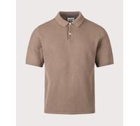 Norse Projects Mens Anholt Cotton Crepe Polo Shirt - Colour: 9023 Walnut - Size: Large
