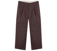 Norse Projects Men's Benn Relaxed Twill Pleated Trouser Seal Brown