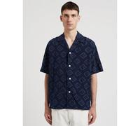 Norse Projects Mens Dark Navy Mads Batik Shirt