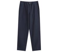 Norse Projects Men's Ezra Relaxed Cotton Linen Trousers Dark Navy