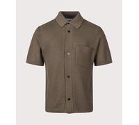 Norse Projects Mens Fredensborg Short Sleeve Knitted Shirt - Colour: 2099 Turkisk Coffee - Size: Medium