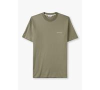 NORSE PROJECTS Mens Johannes Organic Logo T-Shirt Dark Navy Mens Clothing Size: XL, Colour: Tan Fabric