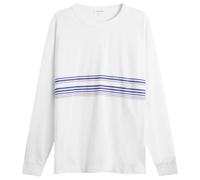 Norse Projects Men's Loften Nautical Stripe Long Sleeve T-Shirt White