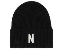 Norse Projects Men's N Logo Beanie Black