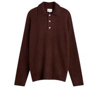 Norse Projects Men's Rasmus Relaxed Brushed Polo Mahogany