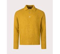 Norse Projects Mens Relaxed Fit Rasmus Brushed Polo Shirt - Colour: 3050 Warm Yellow - Size: XL