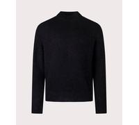 Norse Projects Mens Relaxed Fit Rasmus Mock Neck Brushed Jumper - Colour: 9999 Black - Size: Large
