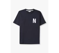 NORSE PROJECTS Mens Simon Large N T-Shirt In Navy Mens Clothing Size: XL, Colour: Navy Fabric