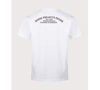 Norse Projects Mens Snekkersten Organic Arch Print T-Shirt - Colour: 0001 White - Size: XL
