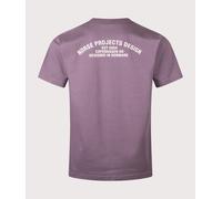 Norse Projects Mens Snekkersten Organic Arch Print T-Shirt - Colour: 6020 Vintage Violet - Size: XL