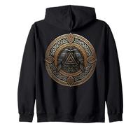 Norse Ravens Huginn Muninn s Viking Wisdom s Ancient Celtic Zip Hoodie