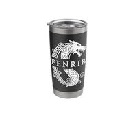 Norse Rustic Celtic Knotwork Fenrir Stainless Steel Insulated Tumbler