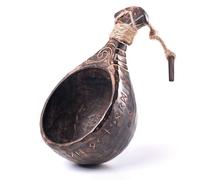 Norse Tradesman Wooden Kuksa Cup for Camping and Survival - 320 ml Viking Inspired Design with Twine Carrying Loop