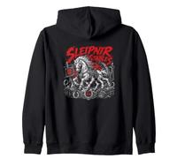 Norse Viking Horse Sleipnir Stables Ragnarok Zip Hoodie