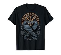Norse Walhalla Huginn Muninn Celtic Viking Compass Vegvisir T-Shirt