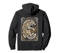 Norse wolf runes Viking Fenrir Celtic knotwork graphic Pullover Hoodie