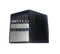 Norseman 22873 1/16 in. - 1/2 in. Black and Gold Oxide Hi-Molybdenum Steel Drill Bit Set, 15-Piece, Grey