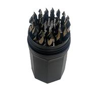 Norseman 22903 1/16 in. - 1/2 in. Super Premium Black and Gold Oxide Hi-Molybdenum Steel Drill Bit Set, 29-Piece, grey