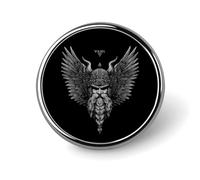 Norsemythology God Viking Raven Brooch Pins for Women Men Cute Badge Lapel Pins for Backpack Dress Accessories