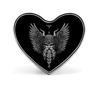 Norsemythology God Viking Raven Brooch Pins Heart Badge Collar Lapel Pins Dress Backpack Accessories