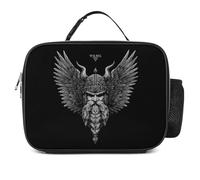 Norsemythology God Viking Raven Lunch Bag Insulated Lunch Box Container Lunch Tote Bag for Work Picnic