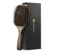 Norsewood Boar Bristle Hair Brush Set, Soft Bristle Detangler for Long, Short, Thin, Curly, Straight, or Wavy,Hairbrush for Enhancing Shine,Great for Men, Women, and Kids