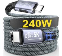 NORSHY USB C Cable for iPhone 17, 0.5 m 240 W Charging Cable, USB-C PD 3.2 20 Gbps, USB 3.2 Gen2x2 Fast Charging Cable 4K/5K @ 60Hz Video Compatible with iPhone 16, MacBook Pro Air, Galaxy S25/S24